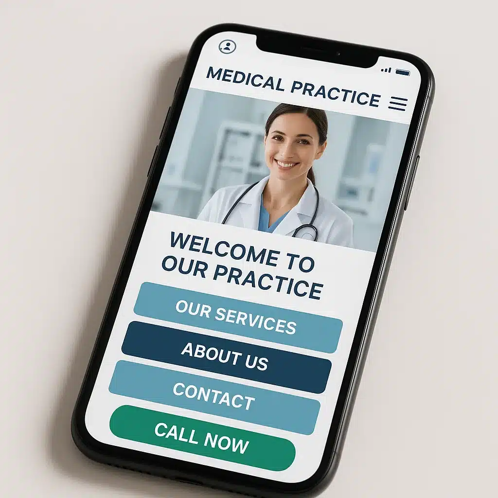 Accessible mobile-first medical website with ADA compliance features