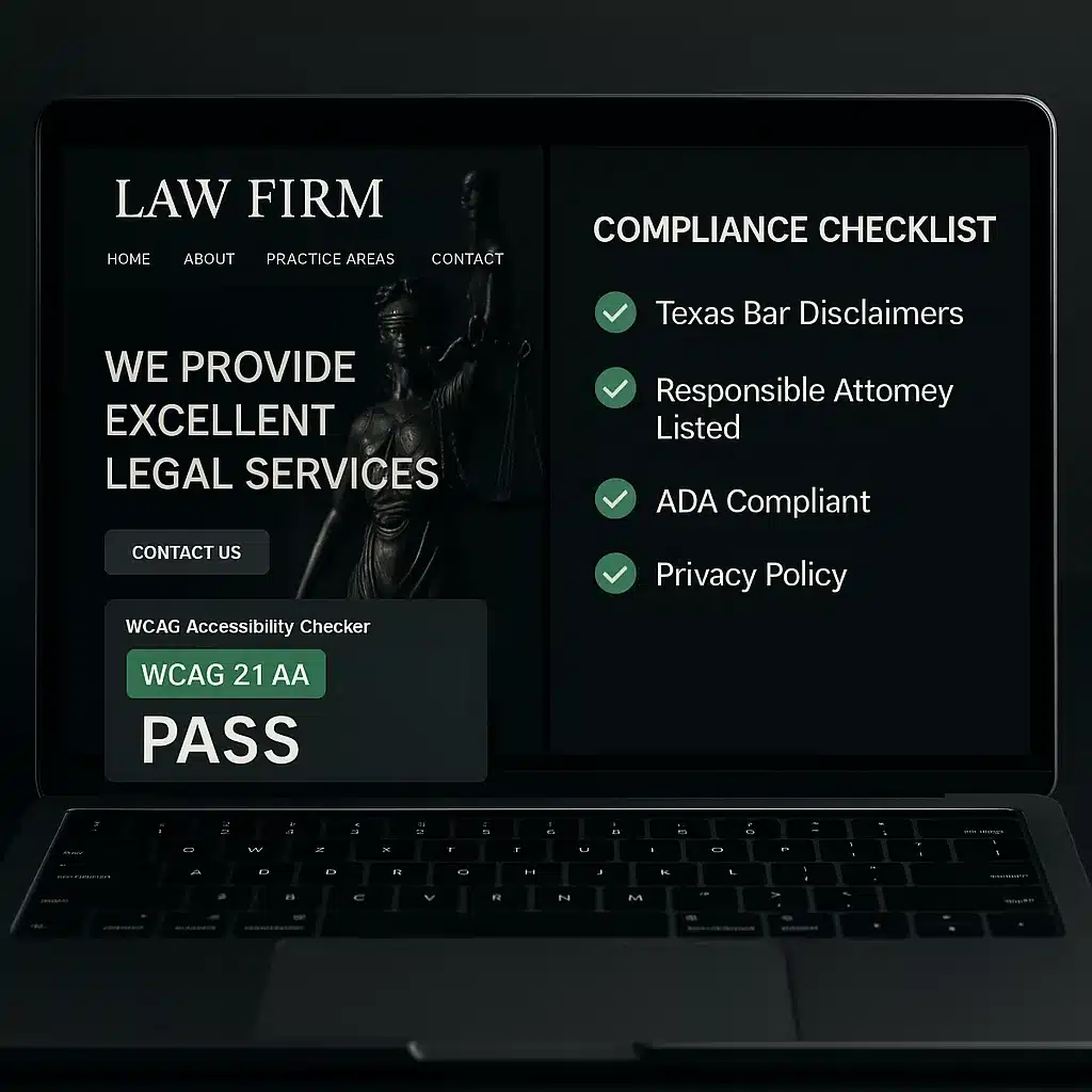WCAG accessibility audit and ABA compliance checklist for law firm website
