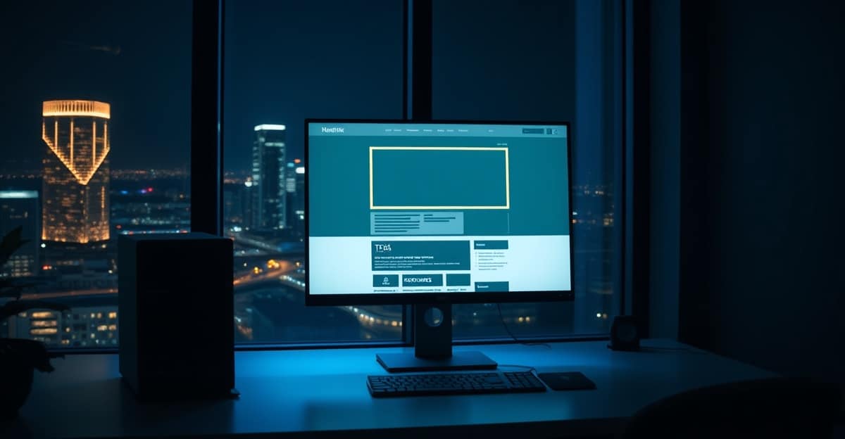 best-web-designer-houston-tx Professional web design workspace in Houston with city skyline view