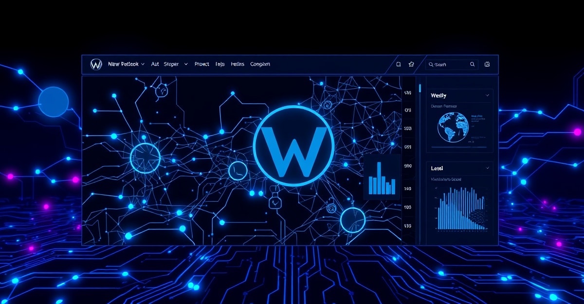 wordpress-7-ai-features WordPress 7.0 AI powered features futuristic dashboard interface