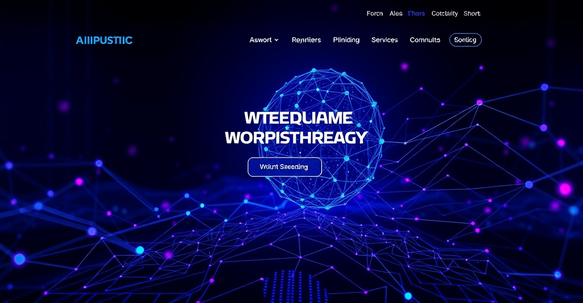 ai-web-design-houston-featured AI web design Houston - futuristic digital interface with neural network patterns
