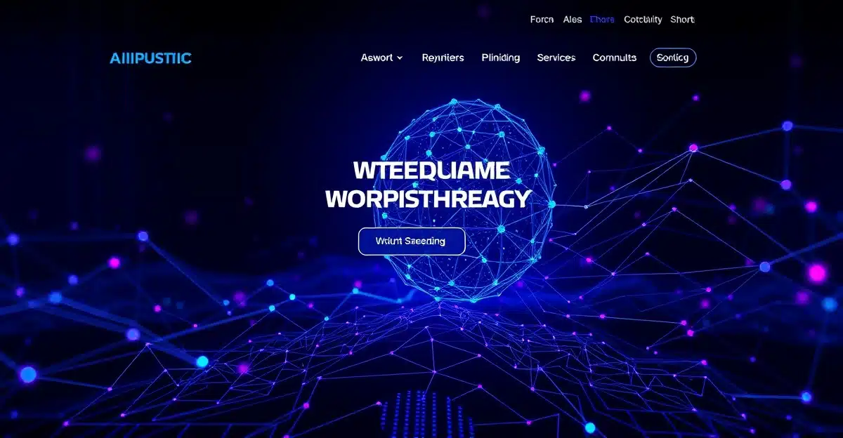 ai-web-design-houston-featured AI web design Houston - futuristic digital interface with neural network patterns