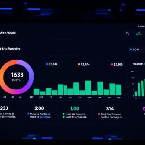 core-web-vitals-wordpress-small-business WordPress Core Web Vitals optimization dashboard showing LCP CLS INP scores for a small business website