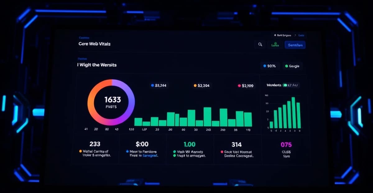 core-web-vitals-wordpress-small-business WordPress Core Web Vitals optimization dashboard showing LCP CLS INP scores for a small business website