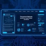 Elementor AI agent builder for WordPress dark tech UI interface