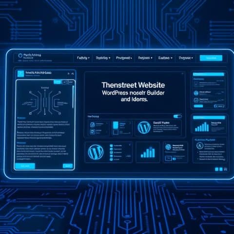 elementor-ai-agent-builder-wordpress Elementor AI agent builder for WordPress dark tech UI interface
