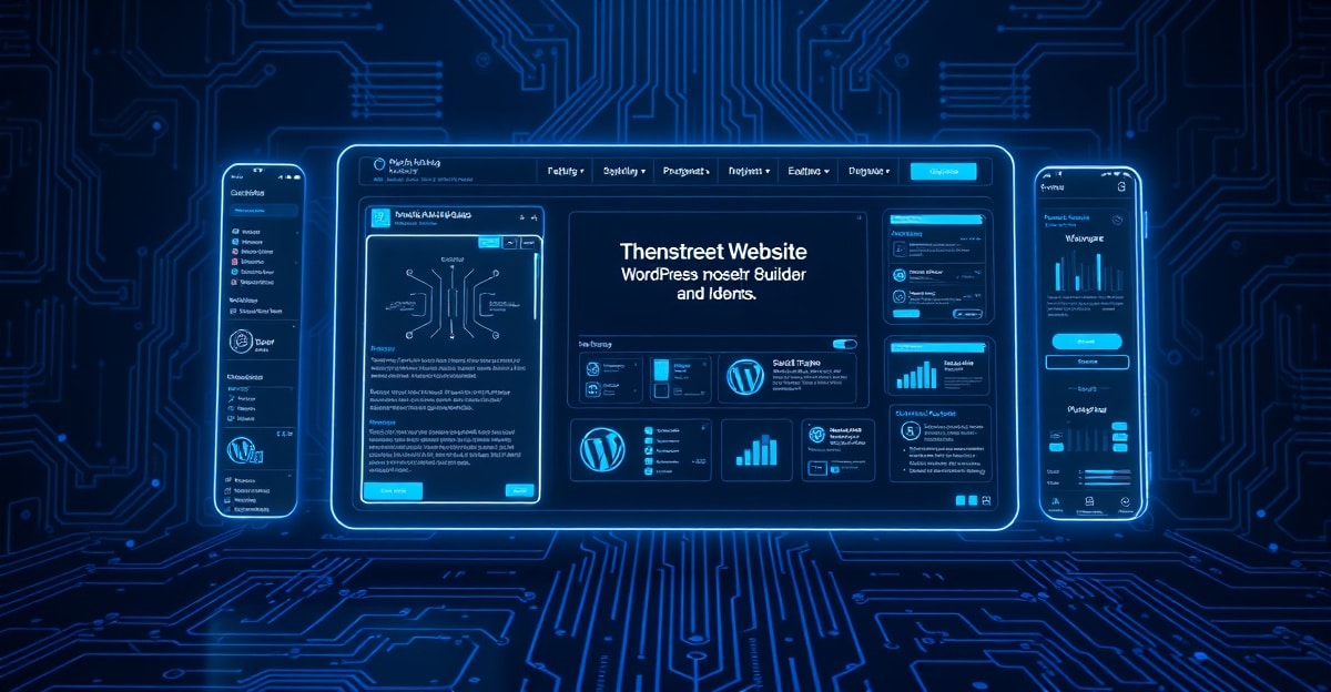 elementor-ai-agent-builder-wordpress Elementor AI agent builder for WordPress dark tech UI interface