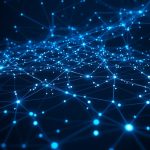 Futuristic AI agent network powering a web development workflow