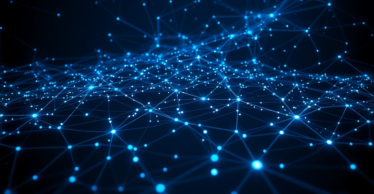 Futuristic AI agent network powering a web development workflow