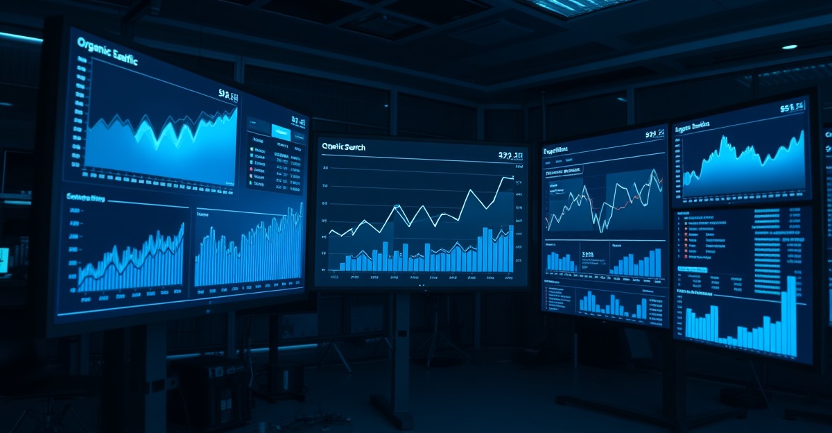 google-ai-overview-recovery-2026 Business owner reviewing Google AI Overview organic traffic recovery content strategy dashboard
