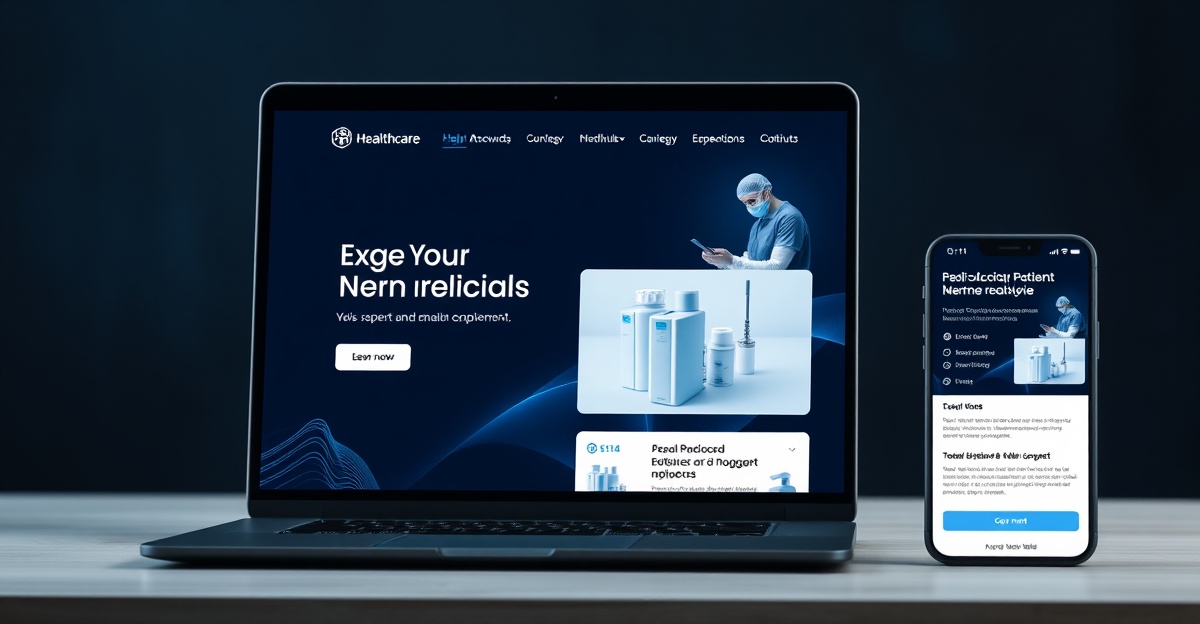 healthcare-website-design-patient-trust Healthcare website design showing patient trust signals and mobile-friendly medical practice website