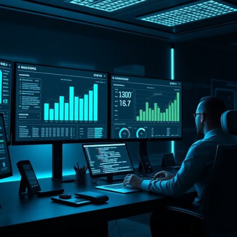 law-firm-digital-marketing-roi-2026 Small law firm attorney reviewing digital marketing performance dashboard 2026
