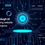AI-powered website optimization technology with neural networks and performance analytics