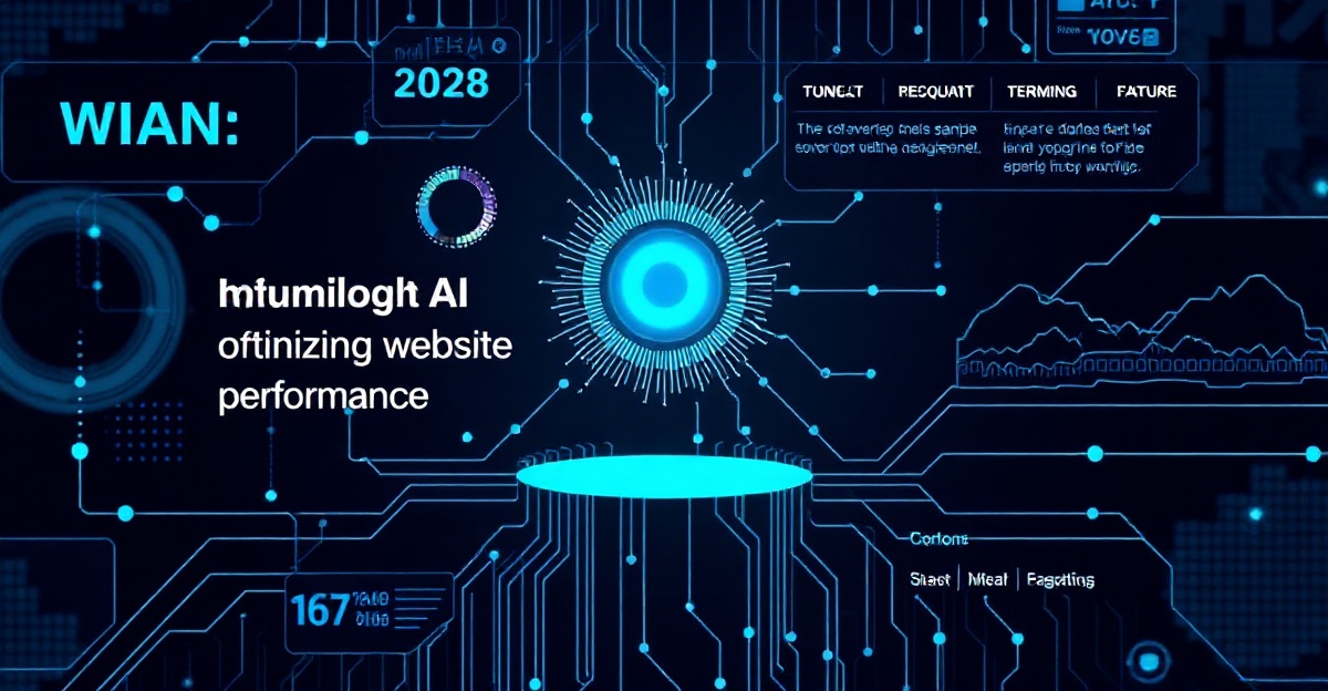AI-powered website optimization technology with neural networks and performance analytics