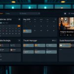 Modern restaurant reservation system dashboard showing online booking interface and table management