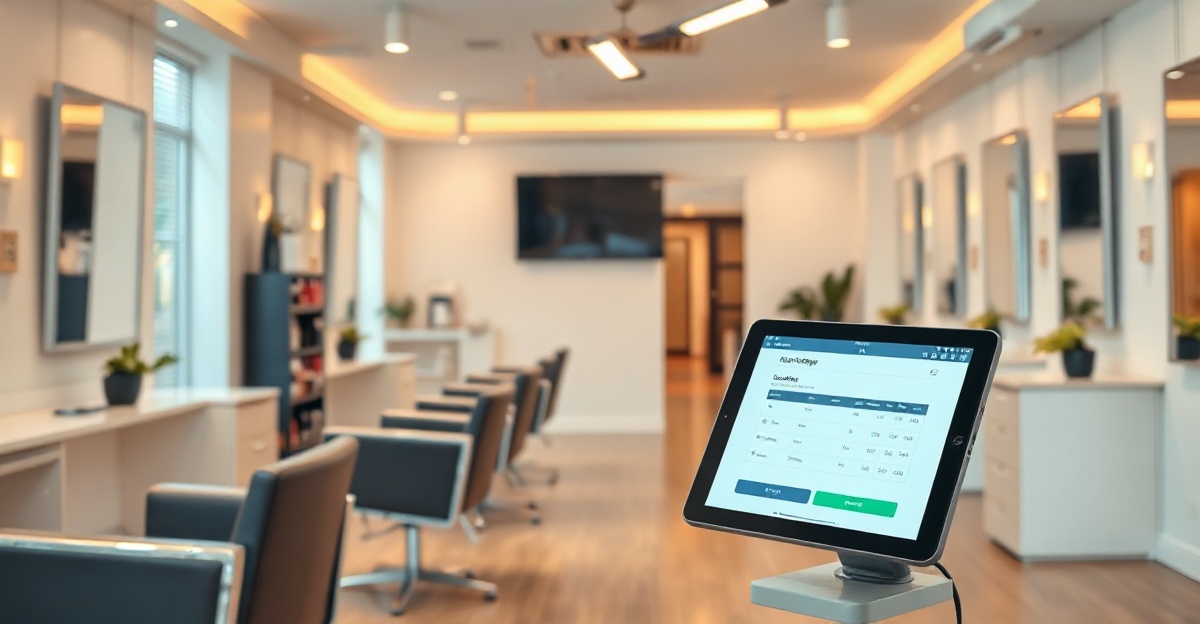 salon-booking-woodlands Modern salon booking system interface showing online appointment scheduling for The Woodlands salon