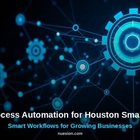 business-process-automation-houston Dark tech illustration of business process automation workflows for Houston small businesses