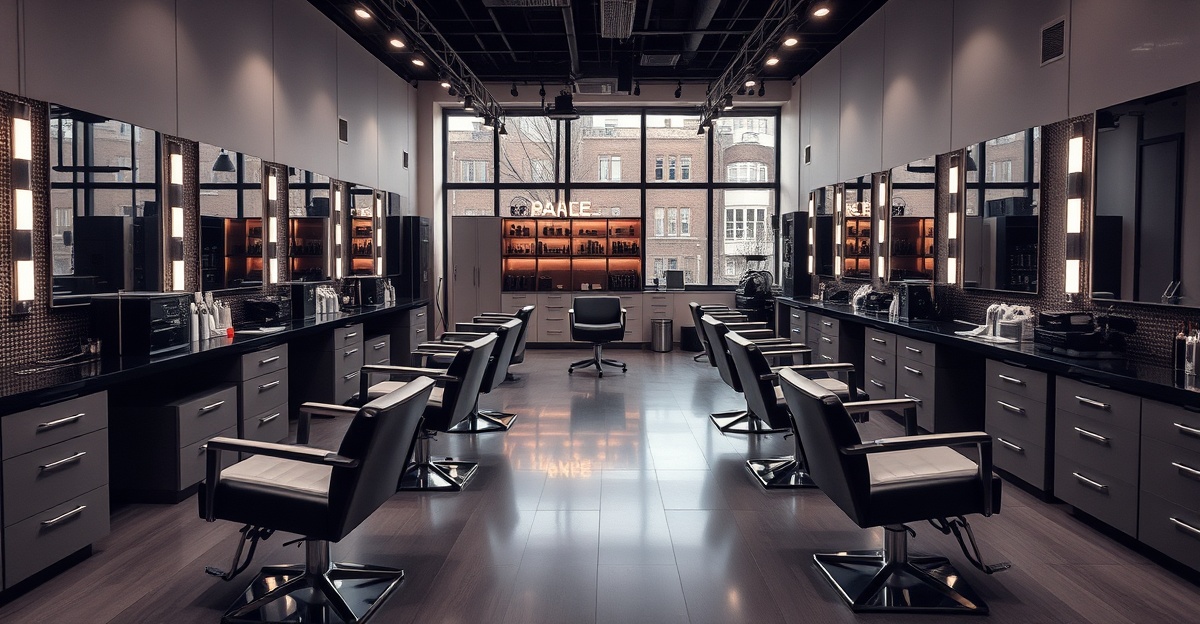 salon-booking-friendswood Salon owner using online booking system on tablet in Friendswood Texas
