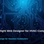 Web designer for HVAC companies Houston dark tech banner