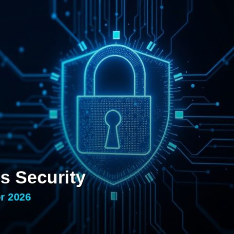 wordpress-security-best-practices-2026 Dark tech-style illustration representing WordPress website security in 2026