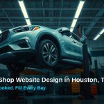Auto repair shop website design mockup for a Houston Texas garage