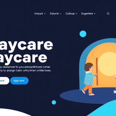daycare-website-design-league-city-tx Daycare website design mockup for League City TX childcare center