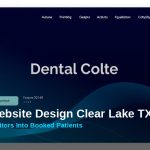 Modern dentist website design mockup for a Clear Lake TX dental practice