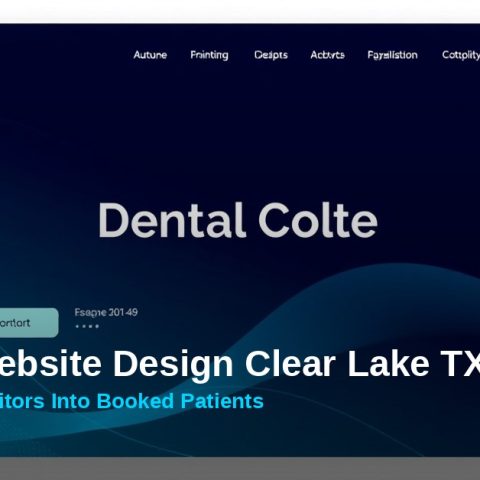 dentist-website-design-clear-lake-tx Modern dentist website design mockup for a Clear Lake TX dental practice