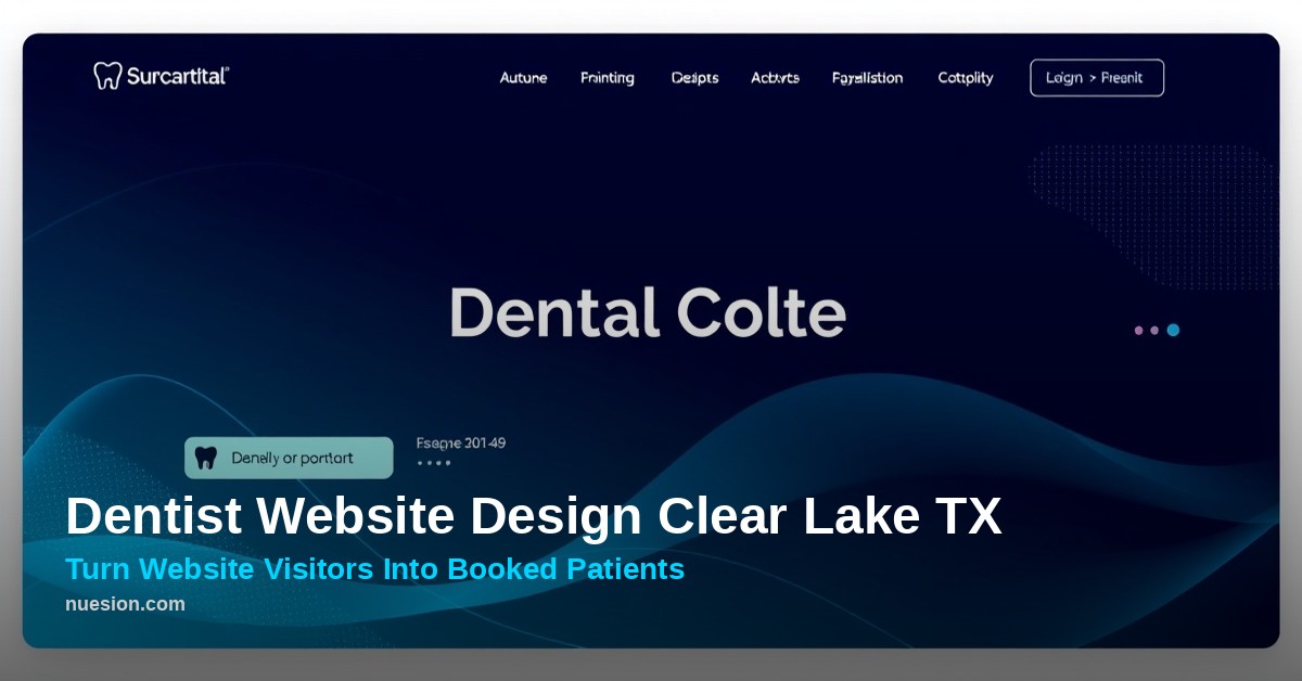 dentist-website-design-clear-lake-tx Modern dentist website design mockup for a Clear Lake TX dental practice