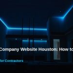 Remodeling company website Houston dark tech style hero image