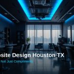 Modern Houston salon interior with dark tech-forward branding for salon website design Houston TX