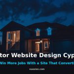 Contractor website design Cypress TX - Nuesion dark tech home builder site concept