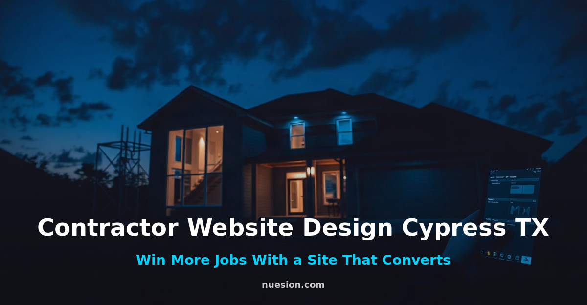 contractor-website-design-cypress-tx-featured Contractor website design Cypress TX - Nuesion dark tech home builder site concept