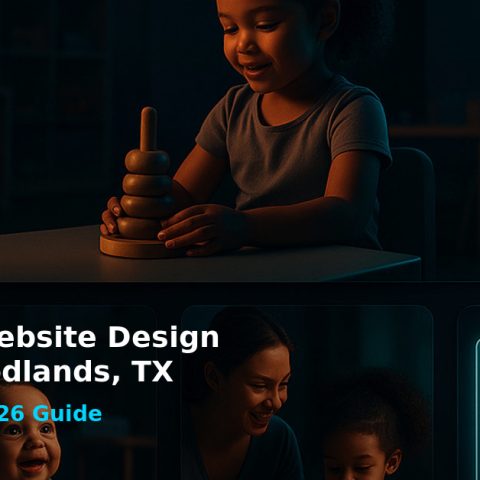 daycare-website-design-the-woodlands-tx-featured Daycare website design homepage mockup for a childcare center in The Woodlands, TX